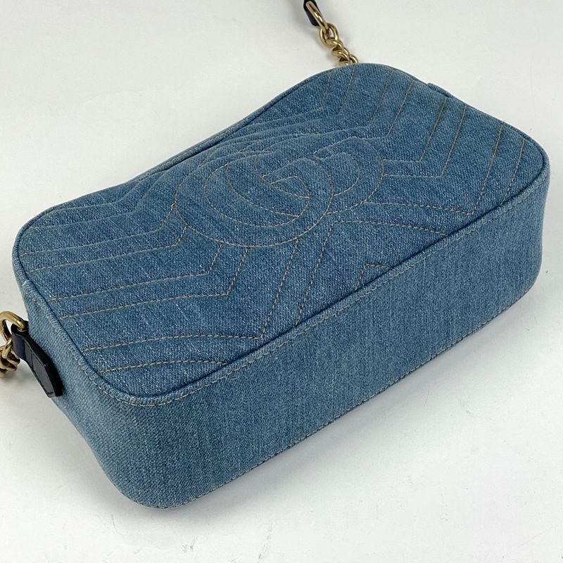 Gucci GG Marmont Chain Shoulder Bag Double G Crossbody Faux Pearl Shoulder Bag