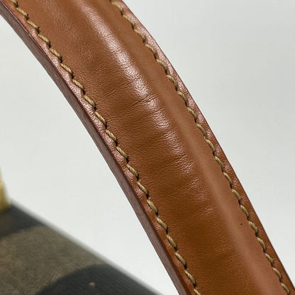 Fendi Pecan Pattern Handbag 2WAY Shoulder Bag Handbag Coated Canvas Brown Black