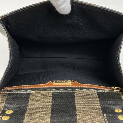 Fendi Pecan Pattern Handbag 2WAY Shoulder Bag Handbag Coated Canvas Brown Black