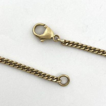 Chanel Coco Mark Necklace Ribbon Necklace GP Gold Black Women