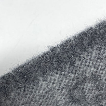 Gucci GG Pattern Scarf Sherry Line Web 08.338.986 Scarf Hair Angora Grey Red