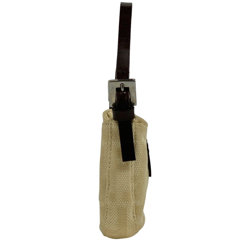 Fendi Zucca Pattern Mini Pouch Handbag Accessory Pouch Canvas Beige Brown 26673