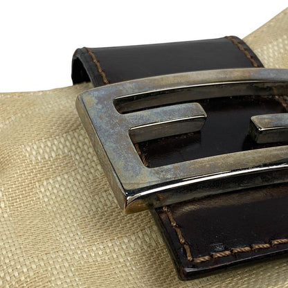 Fendi Zucca Pattern Mini Pouch Handbag Accessory Pouch Canvas Beige Brown 26673