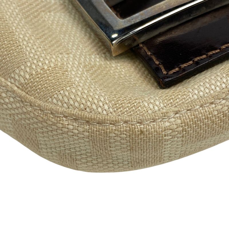 Fendi Zucca Pattern Mini Pouch Handbag Accessory Pouch Canvas Beige Brown 26673