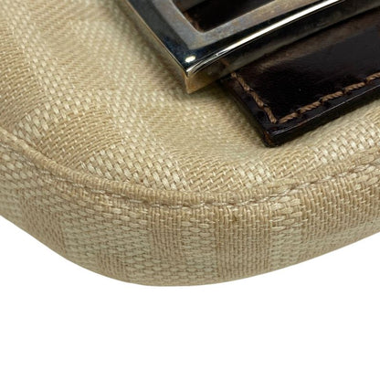 Fendi Zucca Pattern Mini Pouch Handbag Accessory Pouch Canvas Beige Brown 26673