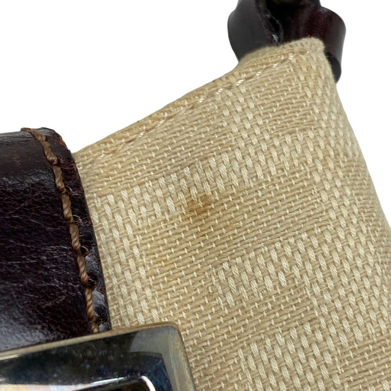 Fendi Zucca Pattern Mini Pouch Handbag Accessory Pouch Canvas Beige Brown 26673