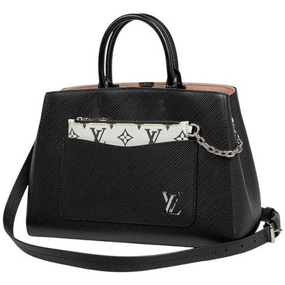 Louis Vuitton Marelle Tote MM 2WAY Shoulder Bag Handbag Epi Noir Black (black)