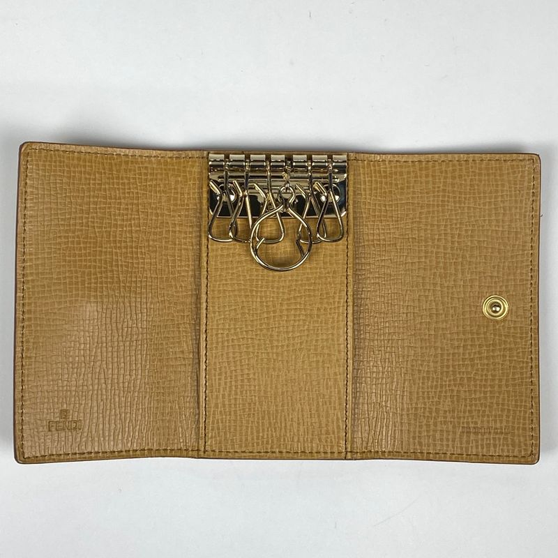 Fendi Zucca Pattern 6-serial Key Case Key Hook Key Holder Key Case Coated