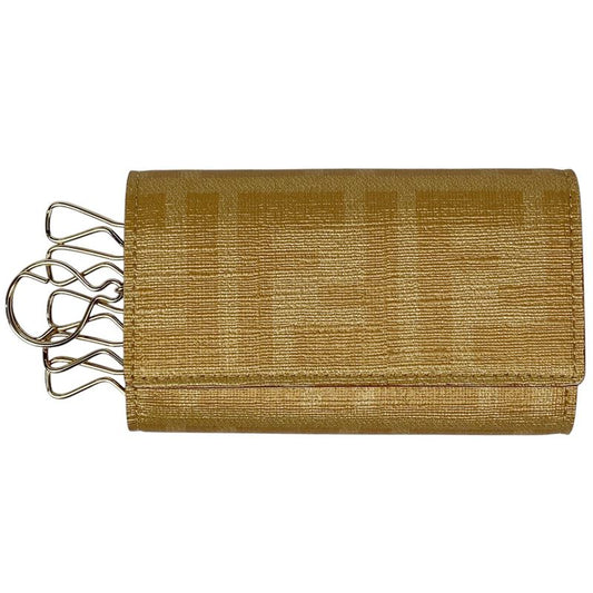 Fendi Zucca Pattern 6-serial Key Case Key Hook Key Holder Key Case Coated