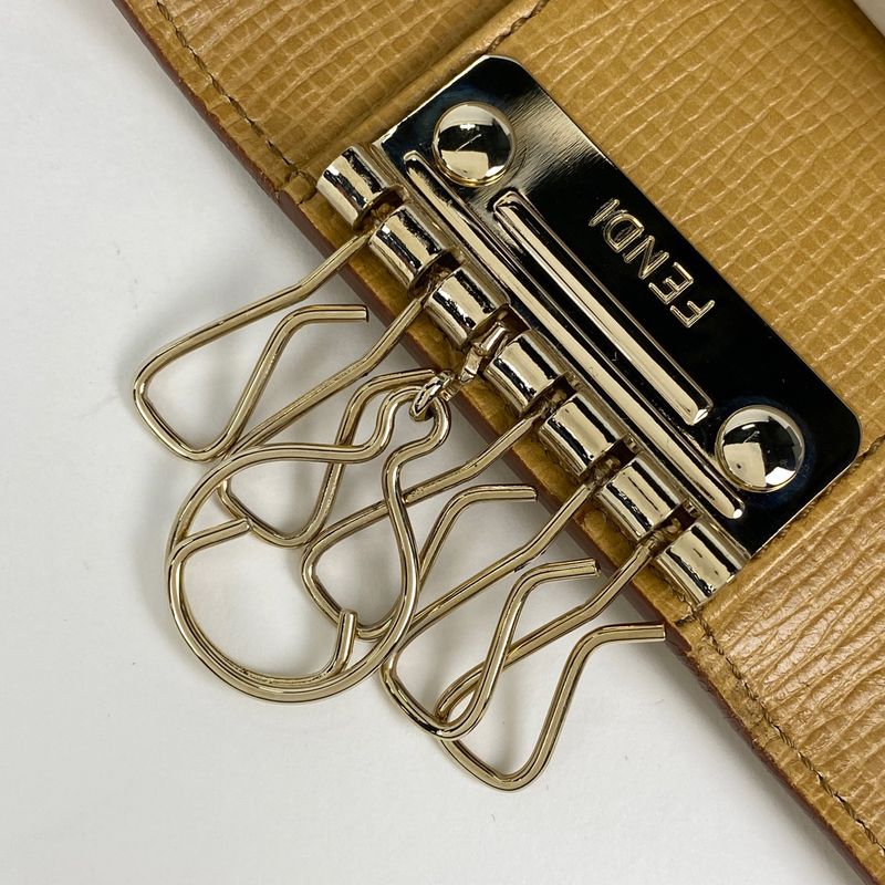 Fendi Zucca Pattern 6-serial Key Case Key Hook Key Holder Key Case Coated