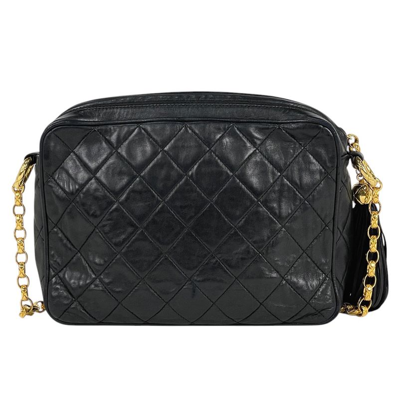 Chanel Coco Mark Fringe Chain Shoulder Bag Tassel Matelasse Shoulder Bag