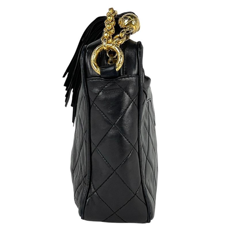 Chanel Coco Mark Fringe Chain Shoulder Bag Tassel Matelasse Shoulder Bag