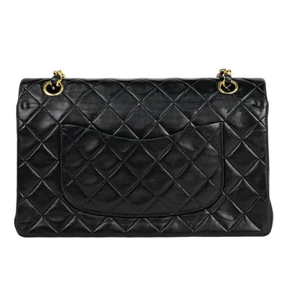 Chanel Matelasse W Flap Chain Shoulder Bag Coco Mark Shoulder Bag Leather Black