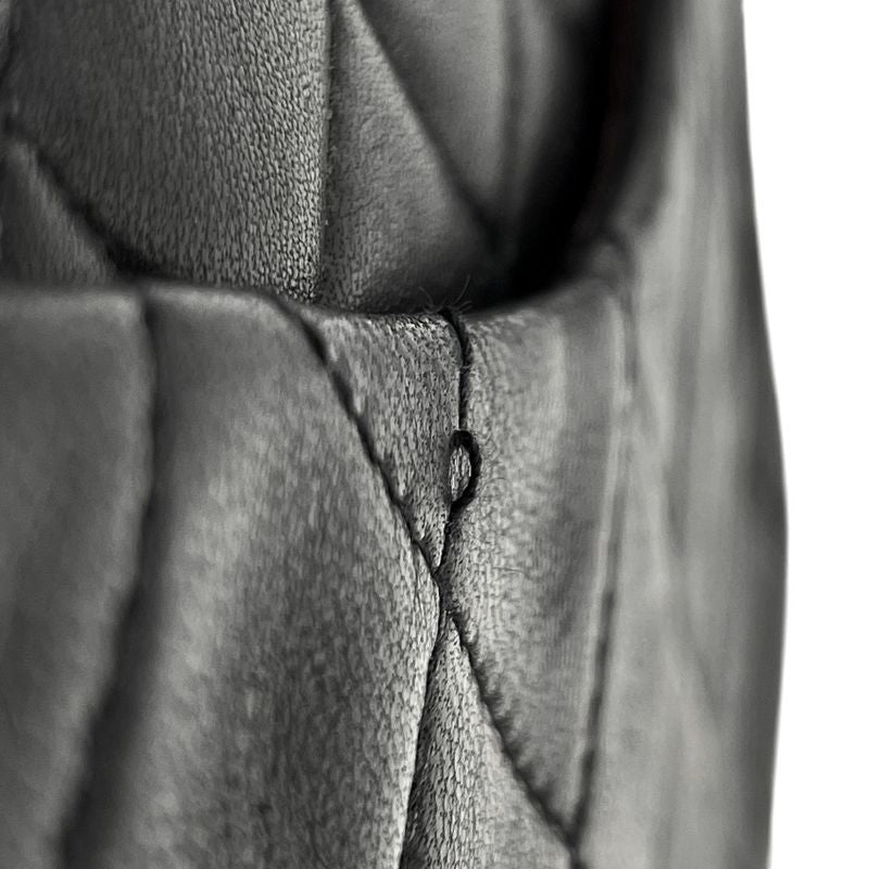 Chanel Matelasse W Flap Chain Shoulder Bag Coco Mark Shoulder Bag Leather Black