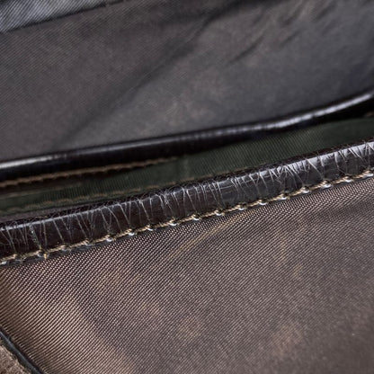 Christian DIOR Saddle Bag Handbag One Shoulder Bag Nylon Brown Women