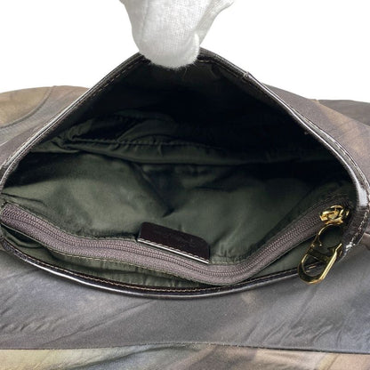 Christian DIOR Saddle Bag Handbag One Shoulder Bag Nylon Brown Women