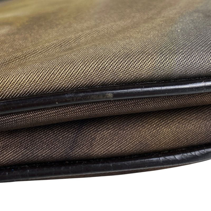 Christian DIOR Saddle Bag Handbag One Shoulder Bag Nylon Brown Women