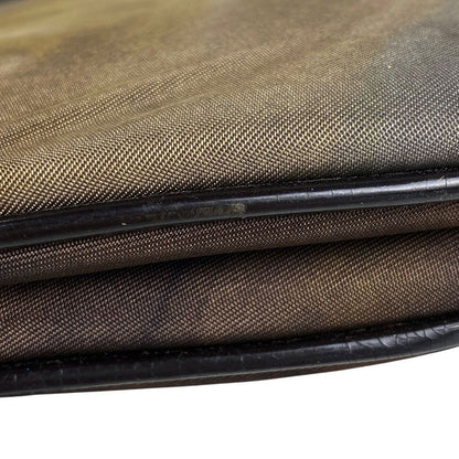 Christian DIOR Saddle Bag Handbag One Shoulder Bag Nylon Brown Women