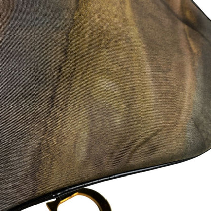 Christian DIOR Saddle Bag Handbag One Shoulder Bag Nylon Brown Women