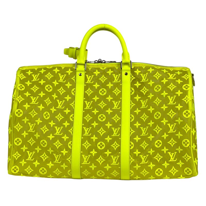 Louis Vuitton Keepall Bandouliere 50 Monogram See-through Neon Mesh Boston Bag