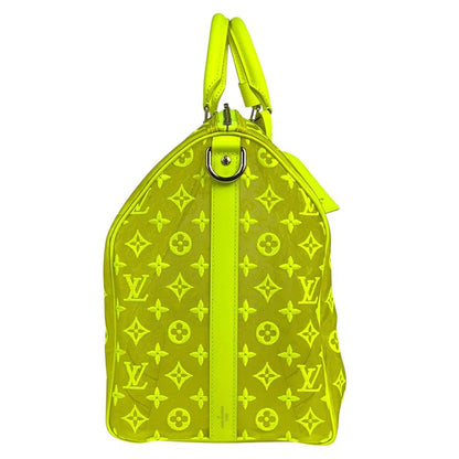 Louis Vuitton Keepall Bandouliere 50 Monogram See-through Neon Mesh Boston Bag