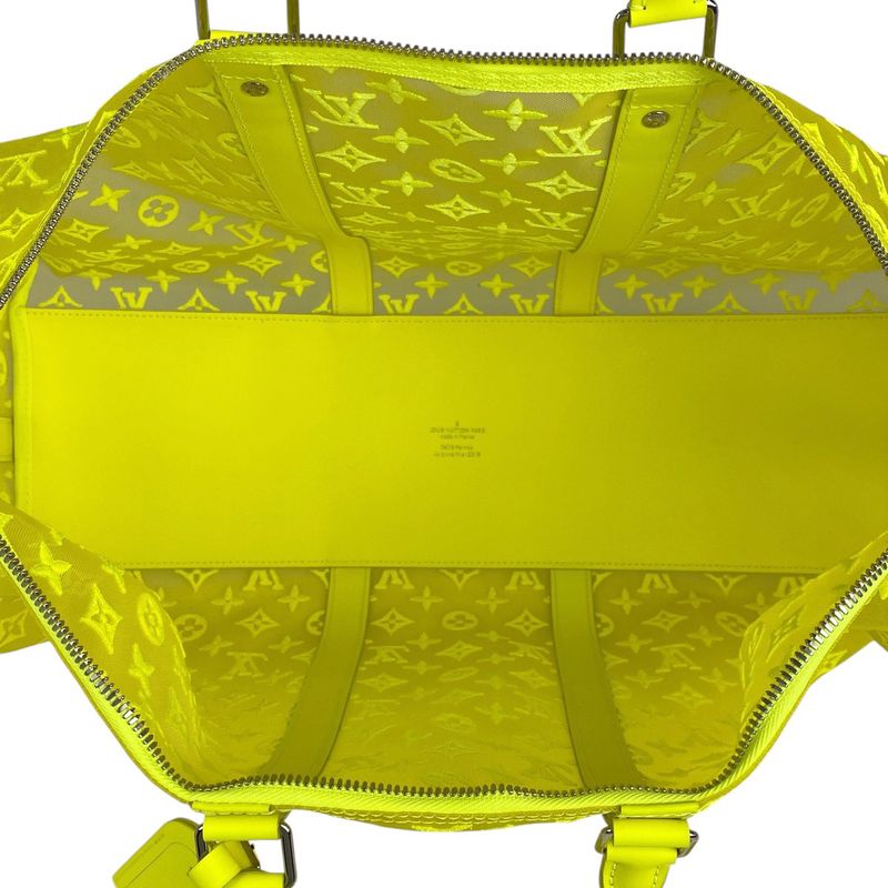 Louis Vuitton Keepall Bandouliere 50 Monogram See-through Neon Mesh Boston Bag