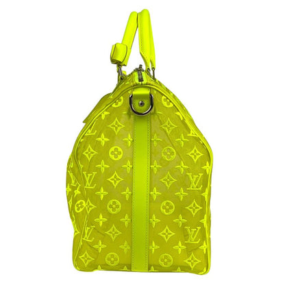 Louis Vuitton Keepall Bandouliere 50 Monogram See-through Neon Mesh Boston Bag