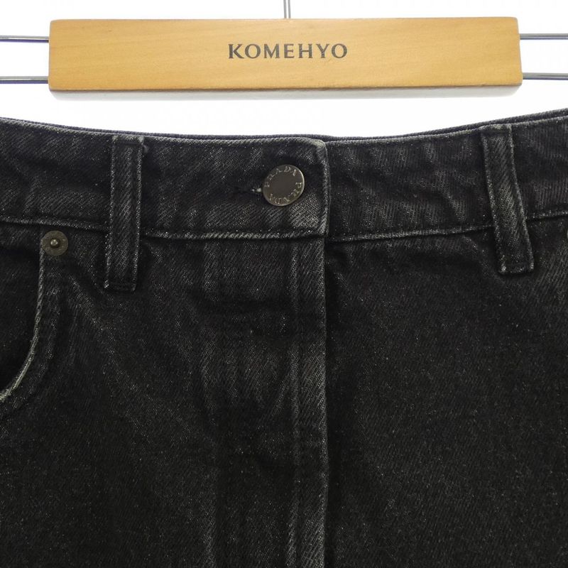 Prada Triangle Logo Denim Long Gfd163 S222 109N Skirt