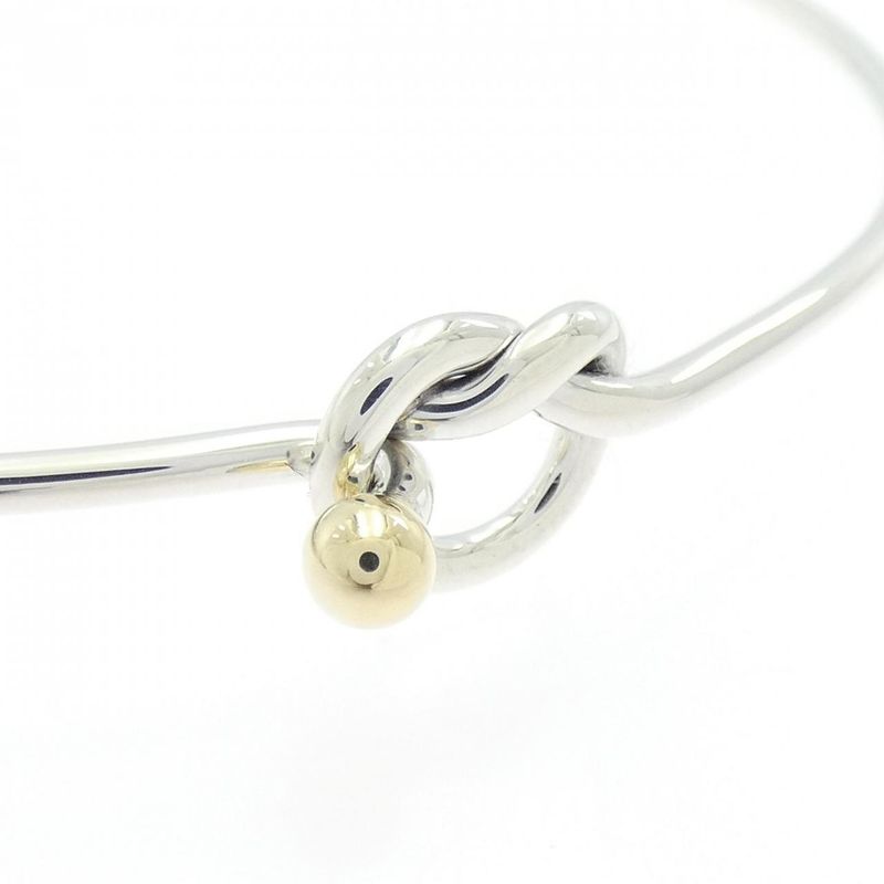 [vintage] Tiffany & Co Flat Wire Hook & Eye Heart Bangle