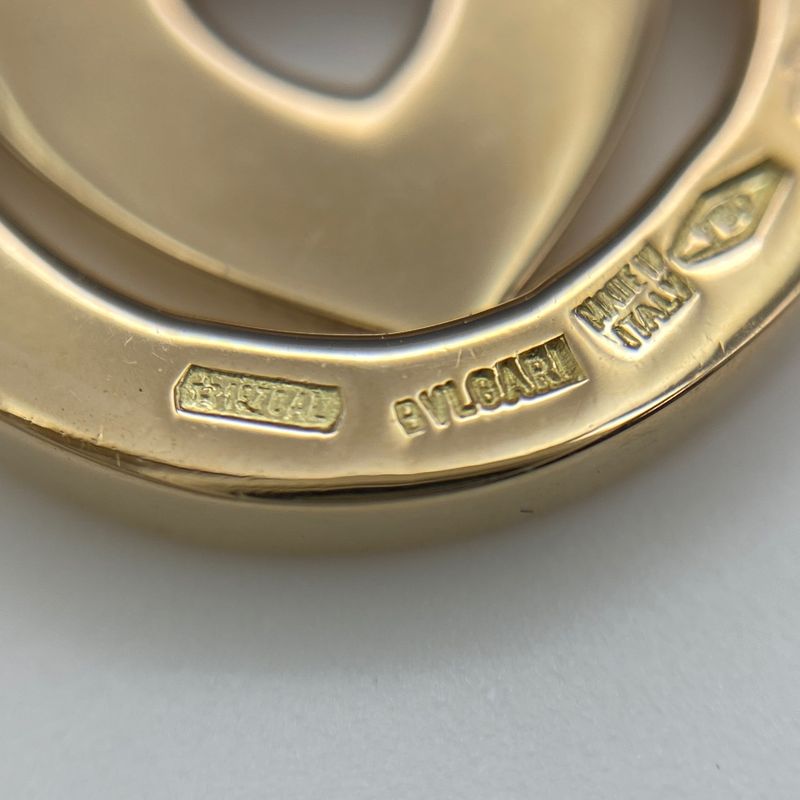 Bulgari Bvlgari Tondo Heart Necklace YG Yellow Gold Pendant Necklace 750 Ladies