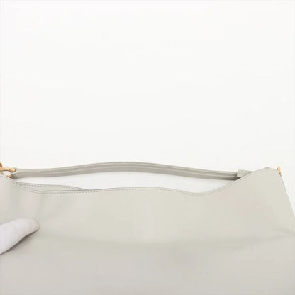 Celine Teen Bucket 16 White Leather 2WAY Shoulder Bag Crossbody Hand Genuine