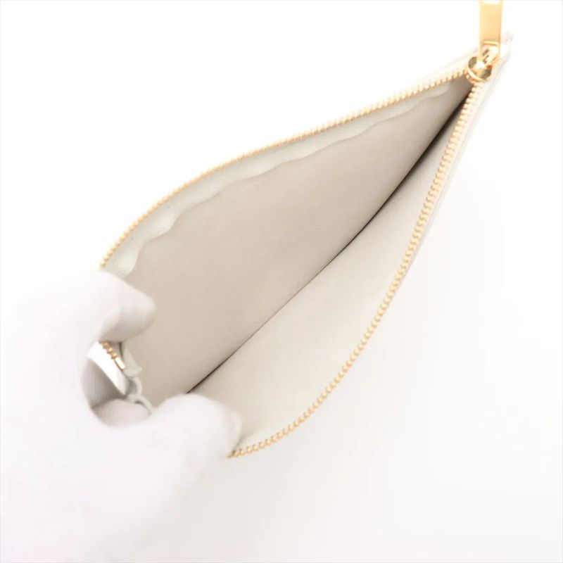 Celine Teen Bucket 16 White Leather 2WAY Shoulder Bag Crossbody Hand Genuine