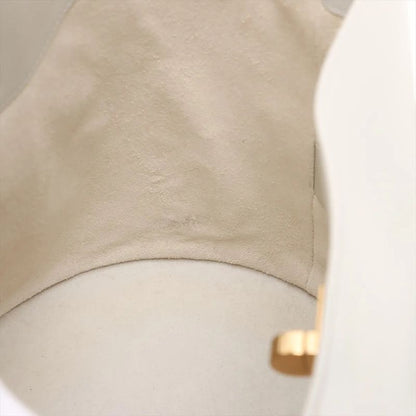 Celine Teen Bucket 16 White Leather 2WAY Shoulder Bag Crossbody Hand Genuine