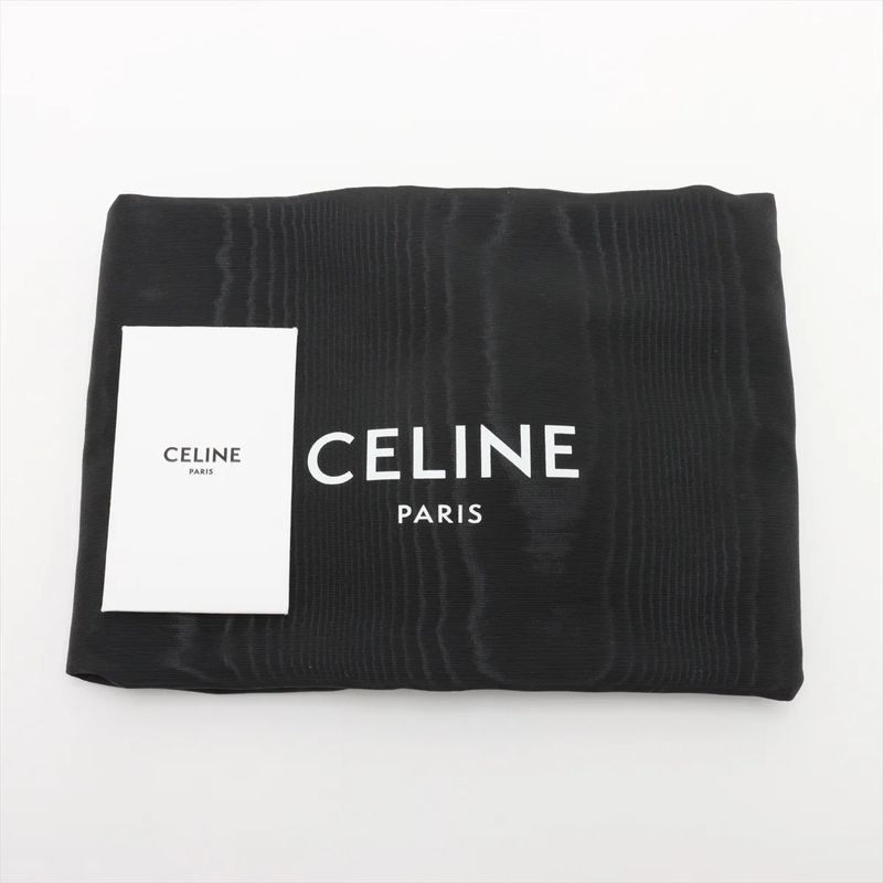 Celine Teen Bucket 16 White Leather 2WAY Shoulder Bag Crossbody Hand Genuine