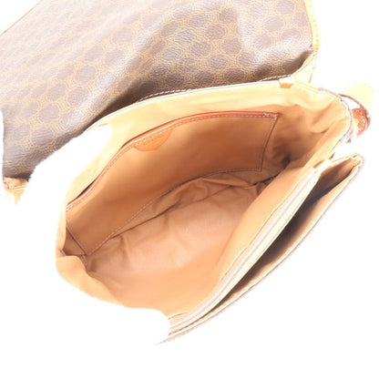 Vintage Celine Macadam Leather Shoulder Bag Crossbody Gold Hardware Women EUE