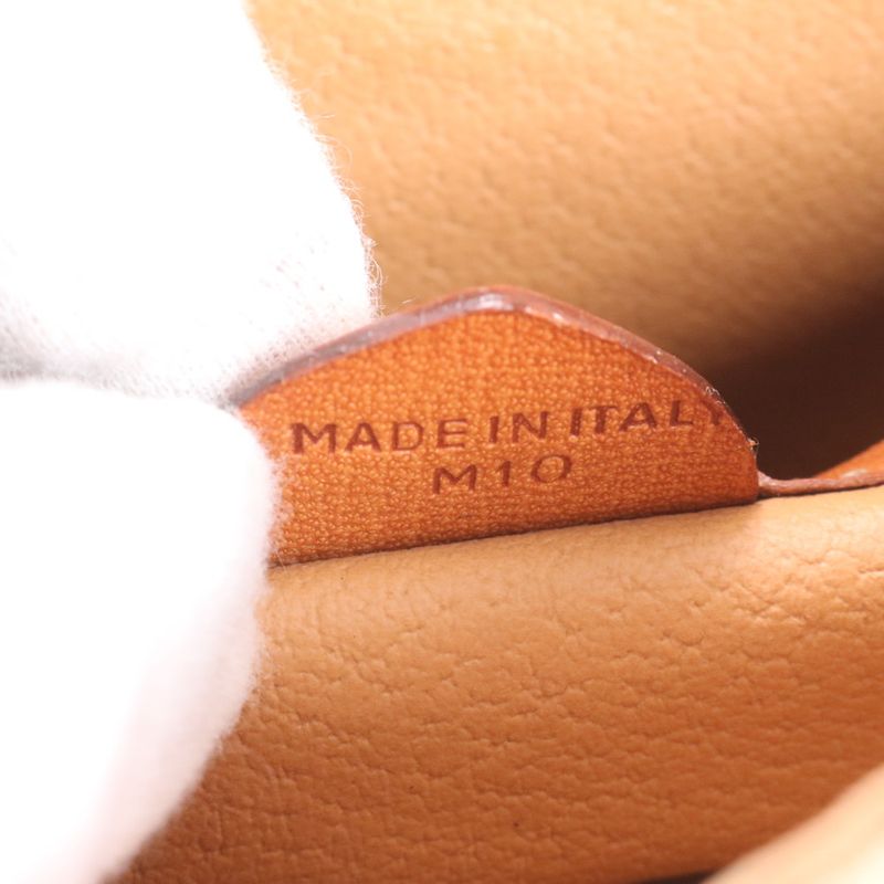 Vintage Celine Macadam Leather Shoulder Bag Crossbody Gold Hardware Women EUE