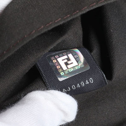 Fendi With Hologram Seal Zucchino FF Mamma Leather Shoulder Bag Crossbody Women