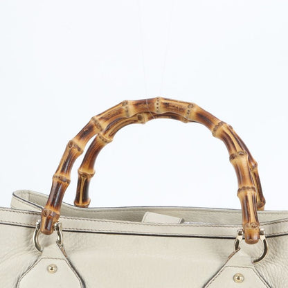 Gucci Bamboo Leather Tote Bag Shoulder Hand 282317 Gold Hardware Women's ERE