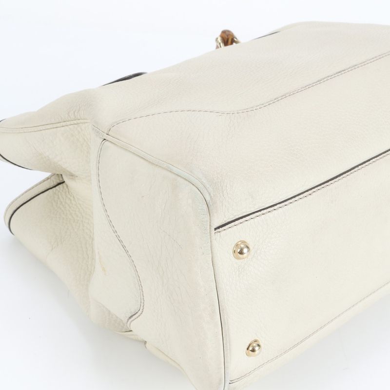 Gucci Bamboo Leather Tote Bag Shoulder Hand 282317 Gold Hardware Women's ERE