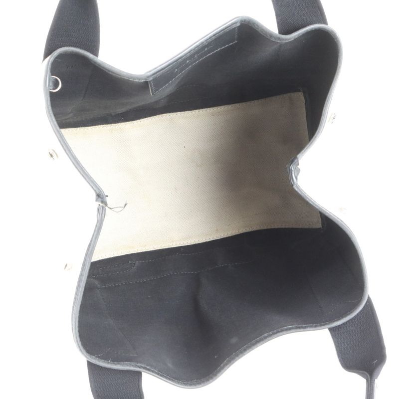 Balenciaga Navy Cabas S Leather Tote Bag Shoulder Hand Black Genuine Leather