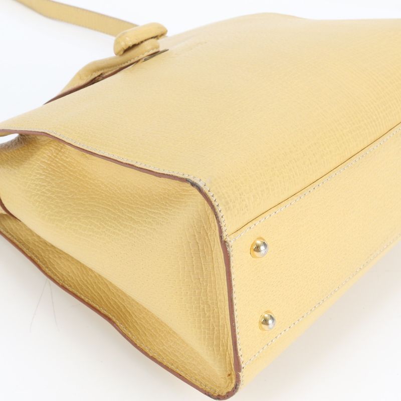 Vintage Loewe Leather Shoulder Bag Crossbody Gold Hardware Hand Tote Women's