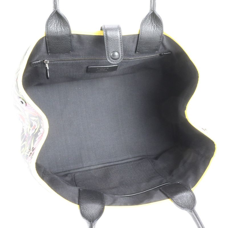 Loewe Limited Edition Flower Floral Leather Tote Bag Shoulder Hand A4 Black