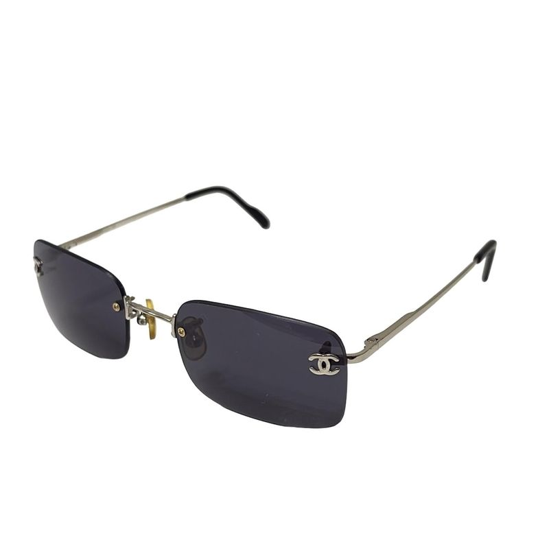 Chanel Sunglasses Beautiful - Black And Silver Coco Mark