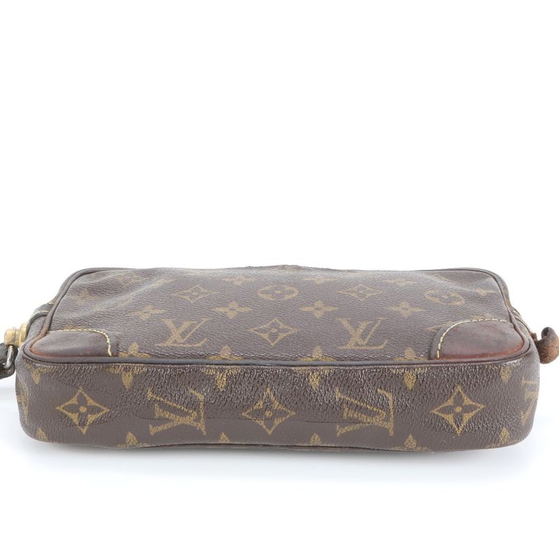 Louis Vuitton Monogram Marly Dragonne PM M51827 Leather Second Bag Clutch Pouch