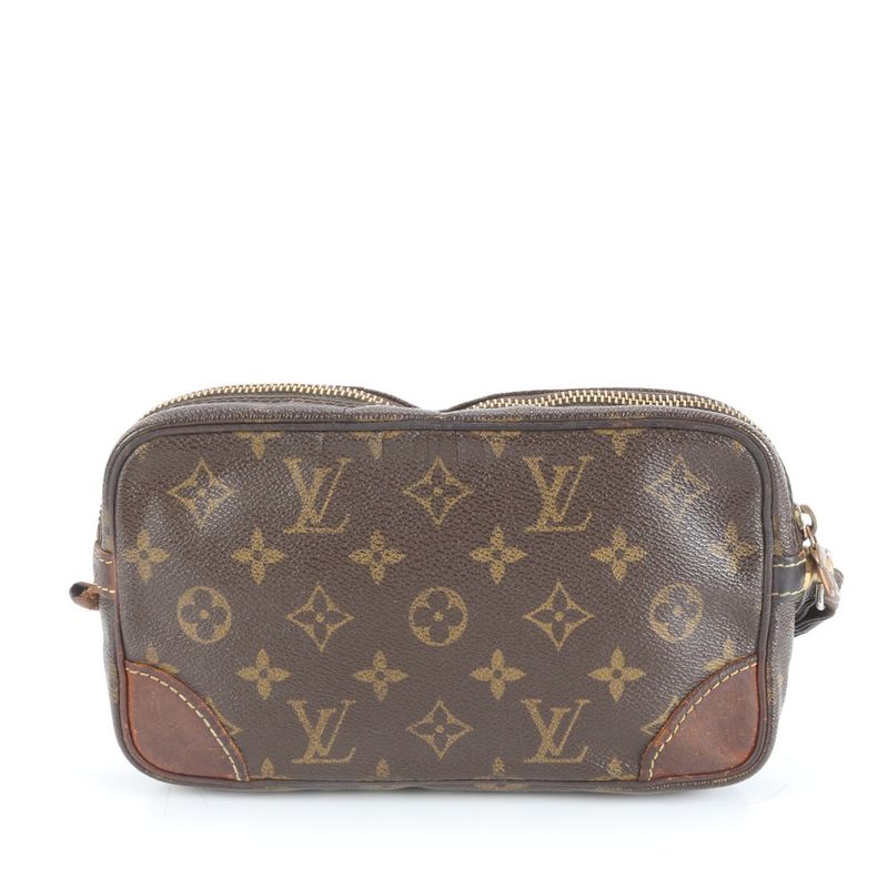 Louis Vuitton Monogram Marly Dragonne PM M51827 Leather Second Bag Clutch Pouch