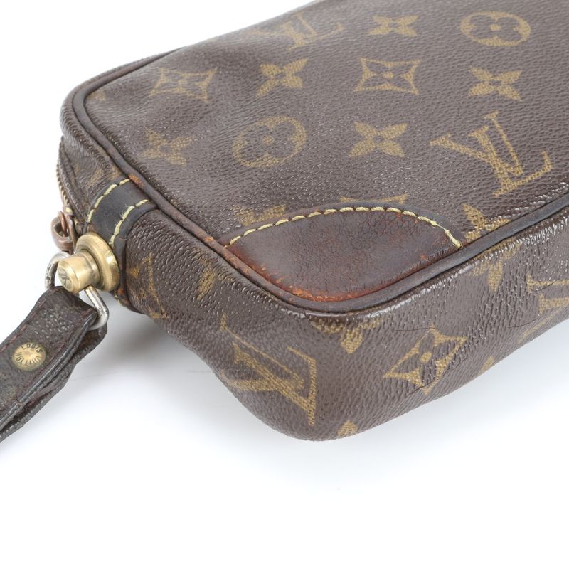 Louis Vuitton Monogram Marly Dragonne PM M51827 Leather Second Bag Clutch Pouch