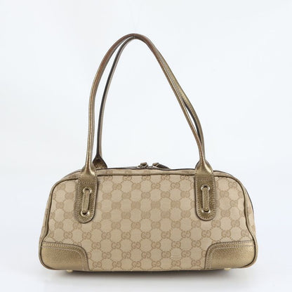 Gucci GG Canvas Princi Mini Boston Leather Tote Bag Shoulder Hand 161720