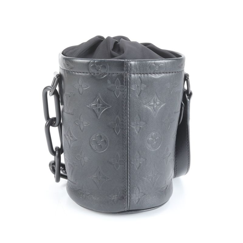 Louis Vuitton Monogram Shadow Chalk Nano M44628 Leather Shoulder Bag Crossbody