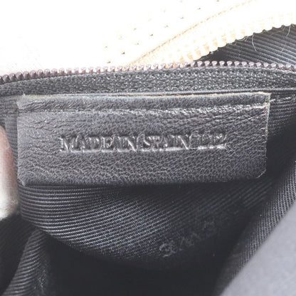 Loewe Anagram Leather Tote Bag Mini Boston Shoulder Hand Beige Silver Hardware