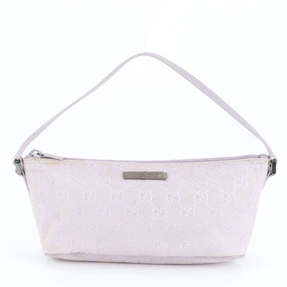 Gucci GG Canvas Leather Shoulder Bag Shoulder Accessory Pouch Tote Hand 07198